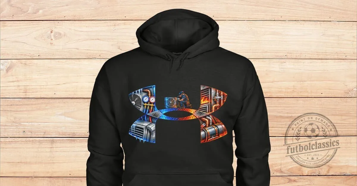 HVAC Technician Air Conditioning and Heating System Logo Black Hoodie 1 HVAC Technician Air Conditioning and Heating System Logo Black Hoodie