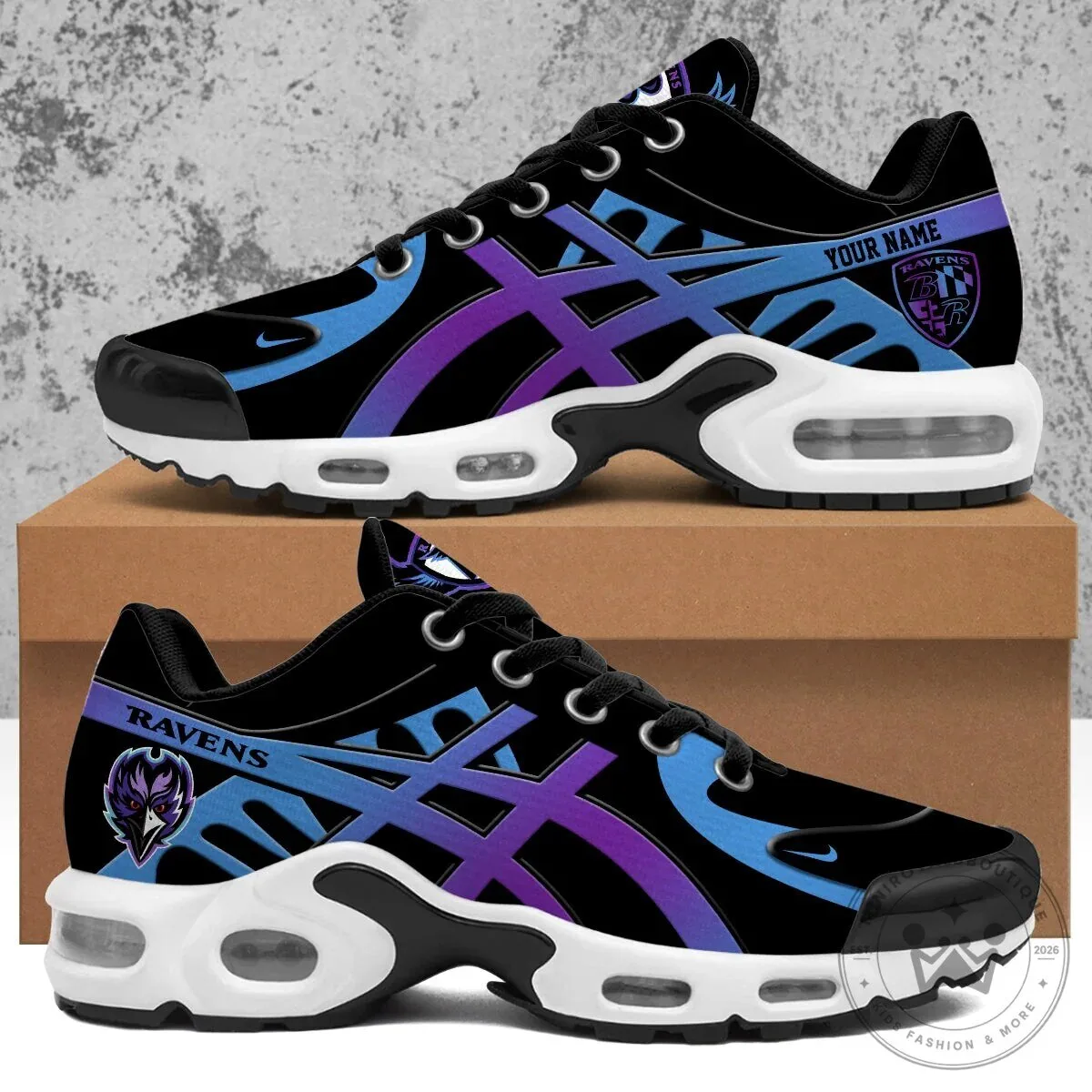 Custom Sport Shoes - The Flock Edition for Baltimore Ravens Fans 11 Custom Sport Shoes - The Flock Edition for Baltimore Ravens Fans