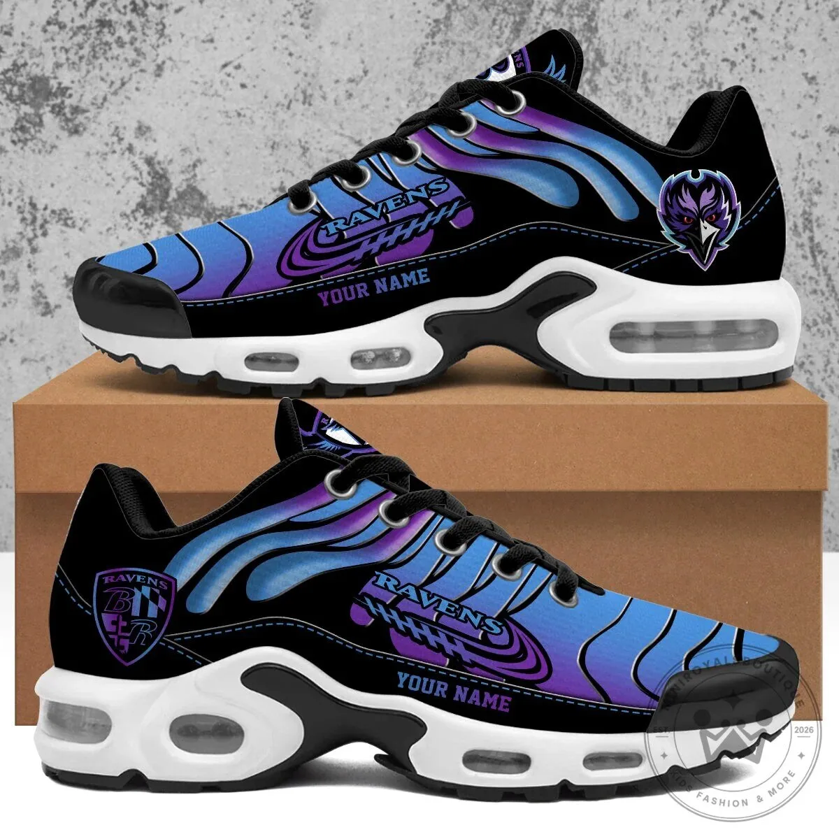 Custom Sport Shoes - The Flock Edition for Baltimore Ravens Fans 12 Custom Sport Shoes - The Flock Edition for Baltimore Ravens Fans