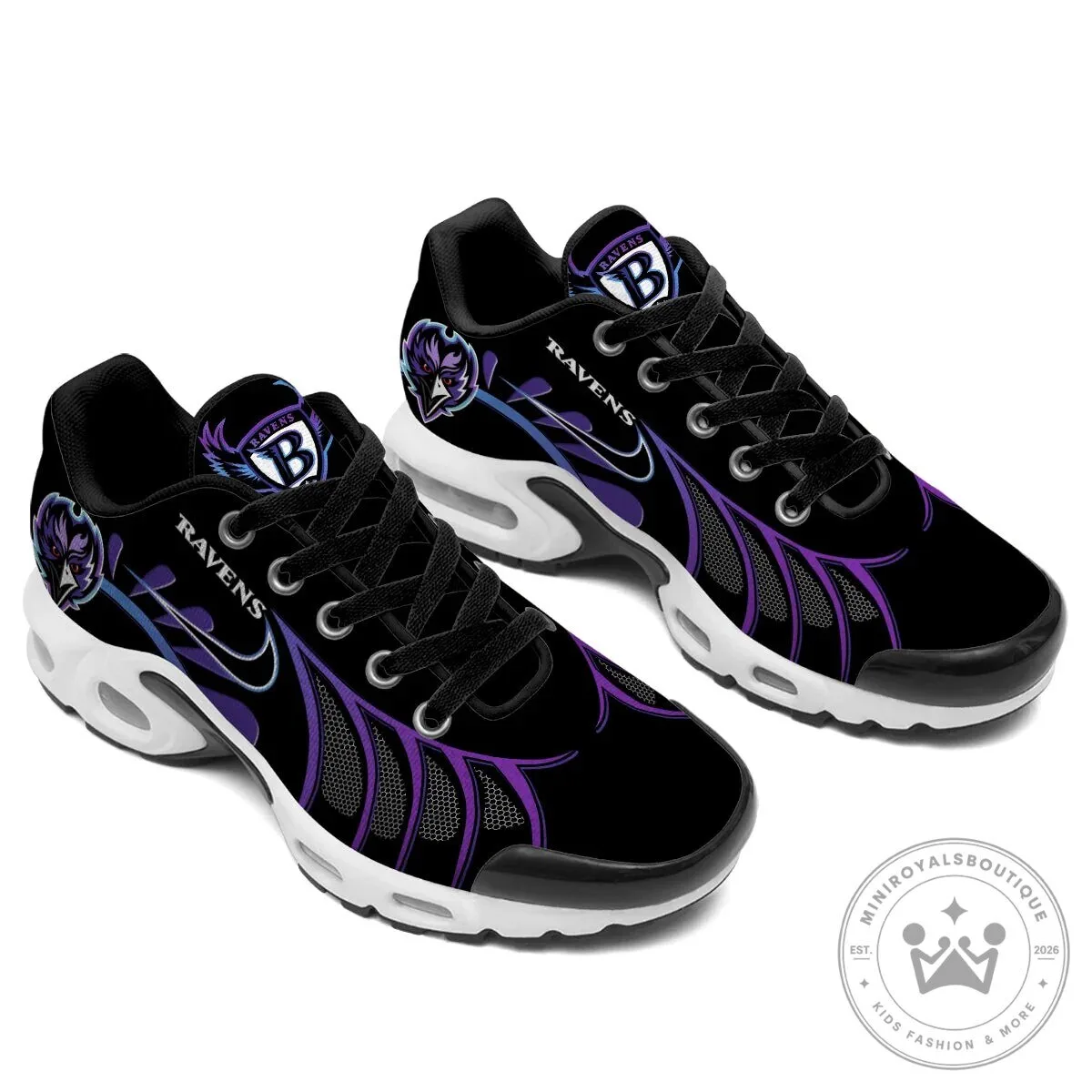 Custom Sport Shoes - The Flock Edition for Baltimore Ravens Fans 13 Custom Sport Shoes - The Flock Edition for Baltimore Ravens Fans