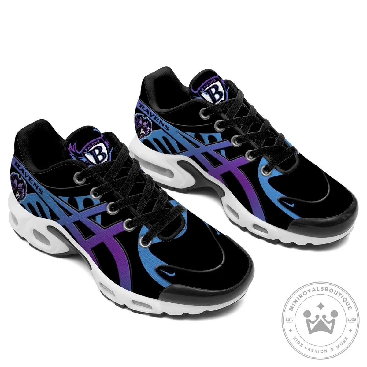 Custom Sport Shoes - The Flock Edition for Baltimore Ravens Fans 14 Custom Sport Shoes - The Flock Edition for Baltimore Ravens Fans