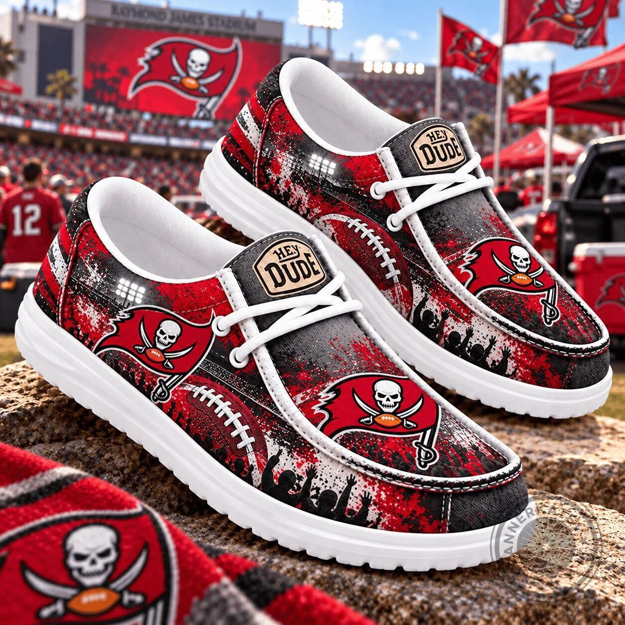 Tampa Bay Buccaneers Football Team Spirit Loafer Shoes for Men and Women