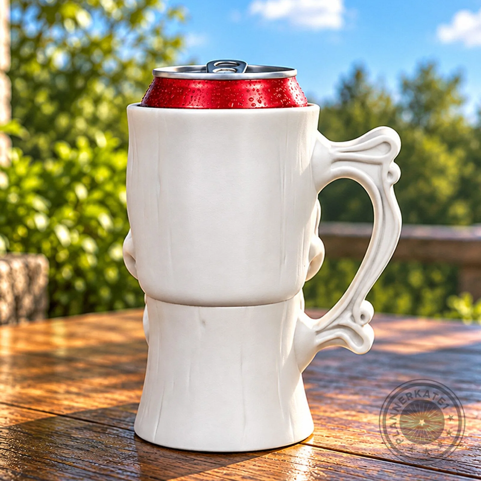 Rutgers Scarlet Knights Skull Beer Mug Can Holder 7 Rutgers Scarlet Knights Skull Beer Mug Can Holder