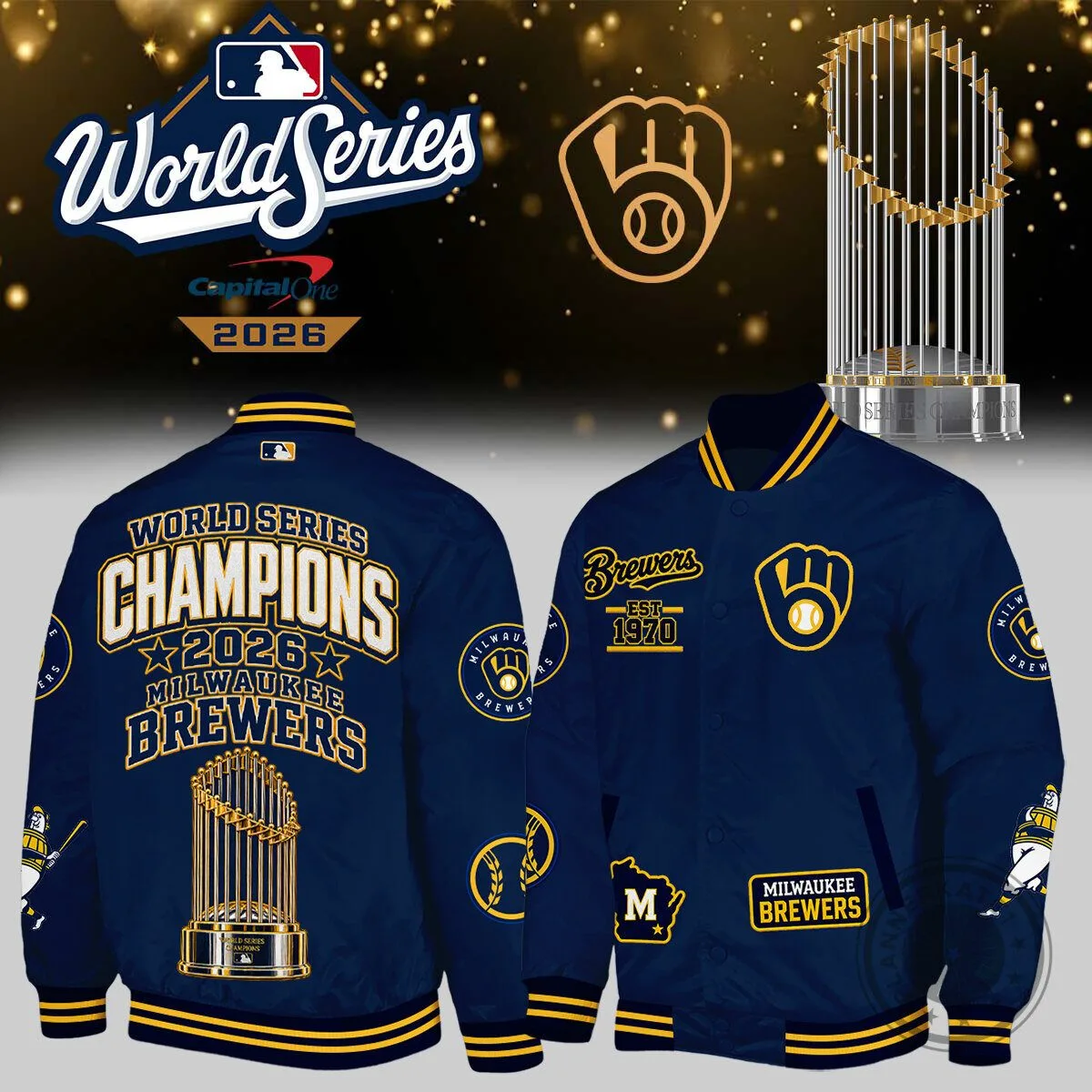 Milwaukee Brewers 2026 World Series Champions Bomber Jacket