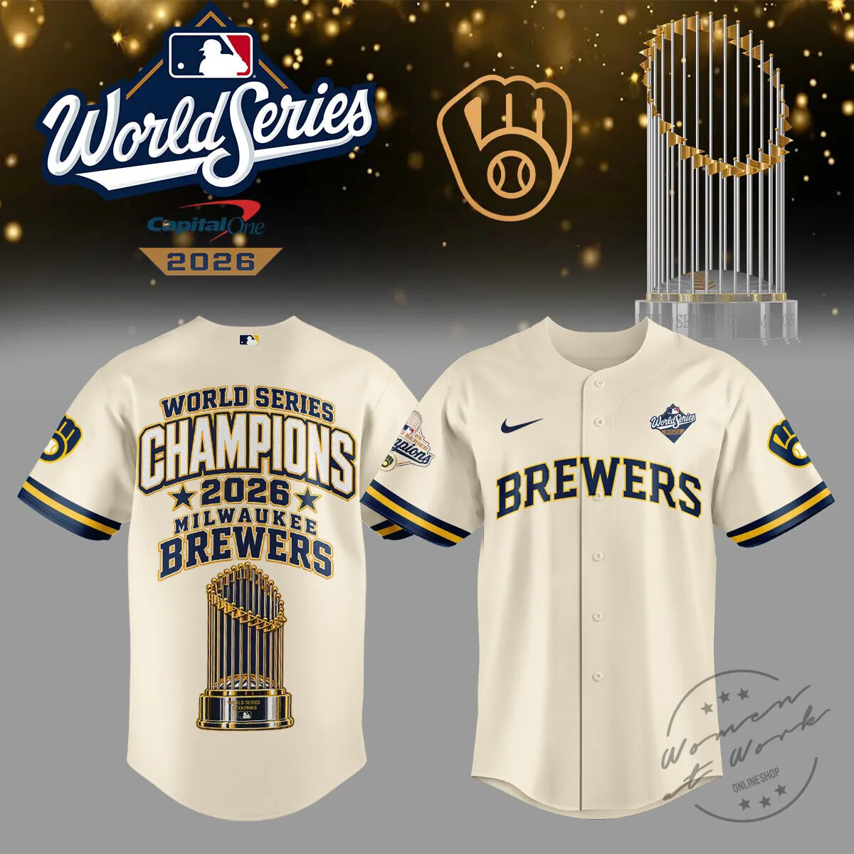 Baseball Jersey - Milwaukee Brewers 2026 Champions of the World Series