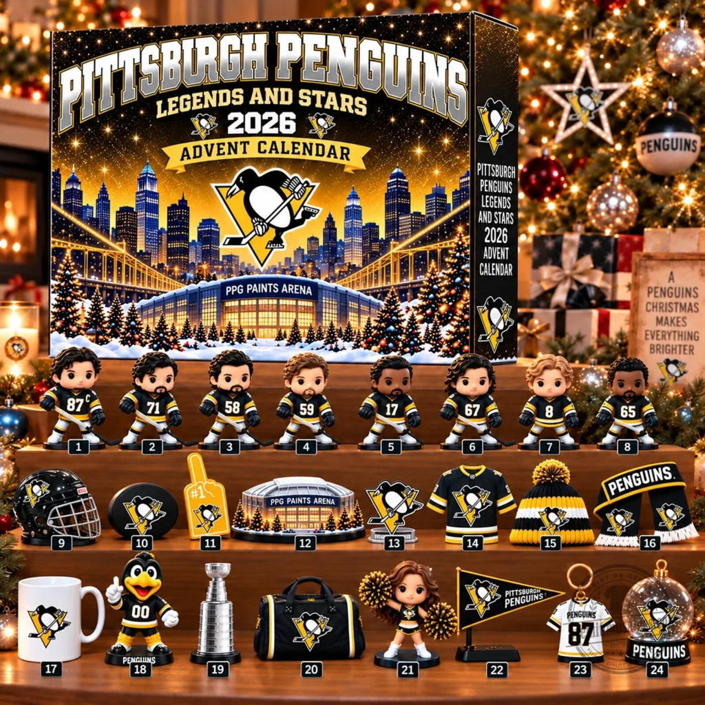 Pittsburgh Penguins Legends and Stars 2026 Christmas Advent Calendar 2D