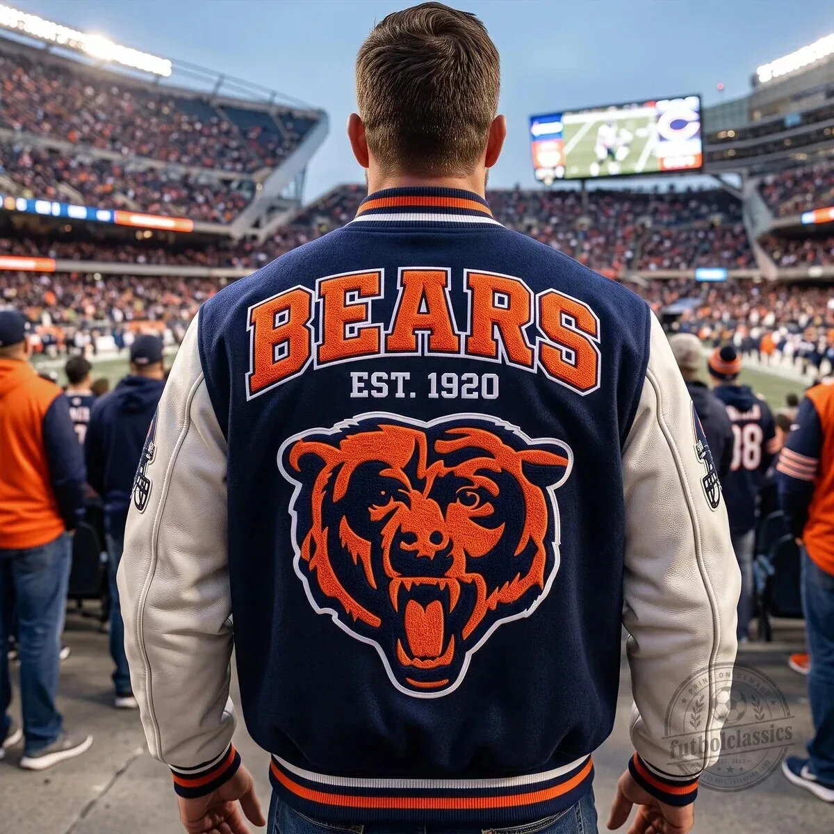 Varsity Jacket of the Chicago Bears NFL Team 6 Varsity Jacket of the Chicago Bears NFL Team