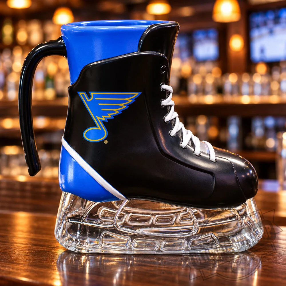St. Louis Blues NHL Hockey Skate Beer Mug 5 St. Louis Blues NHL Hockey Skate Beer Mug