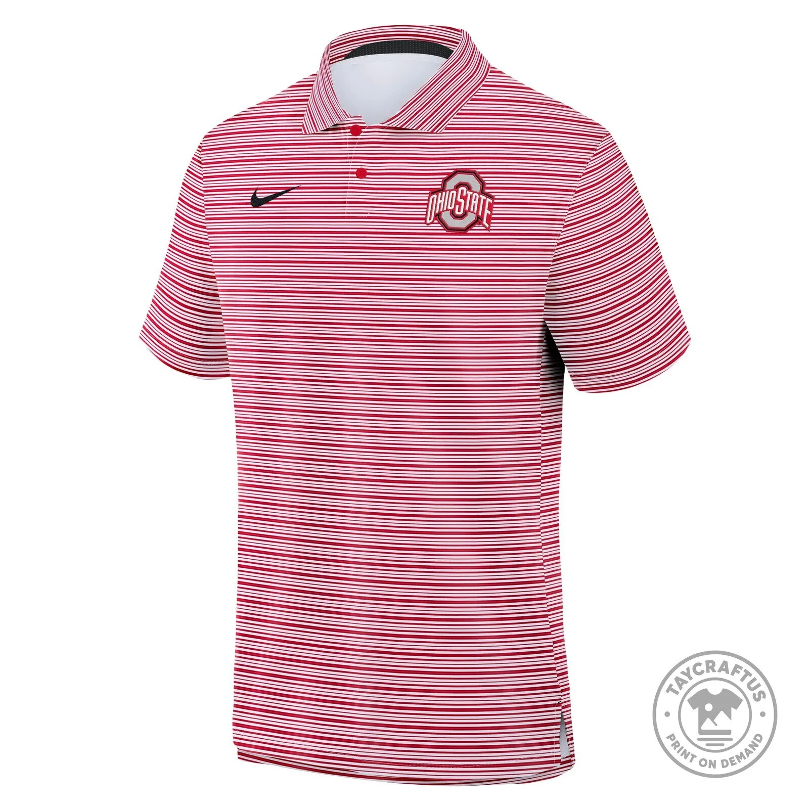 Ohio State Buckeyes Nike Red Striped Performance Polo Shirt 4 Ohio State Buckeyes Nike Red Striped Performance Polo Shirt