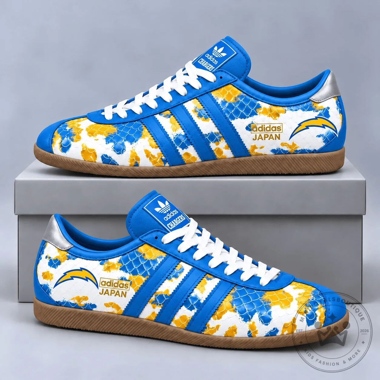 Los Angeles Chargers NFL Japan Edition Abstract Floral Print Shoes