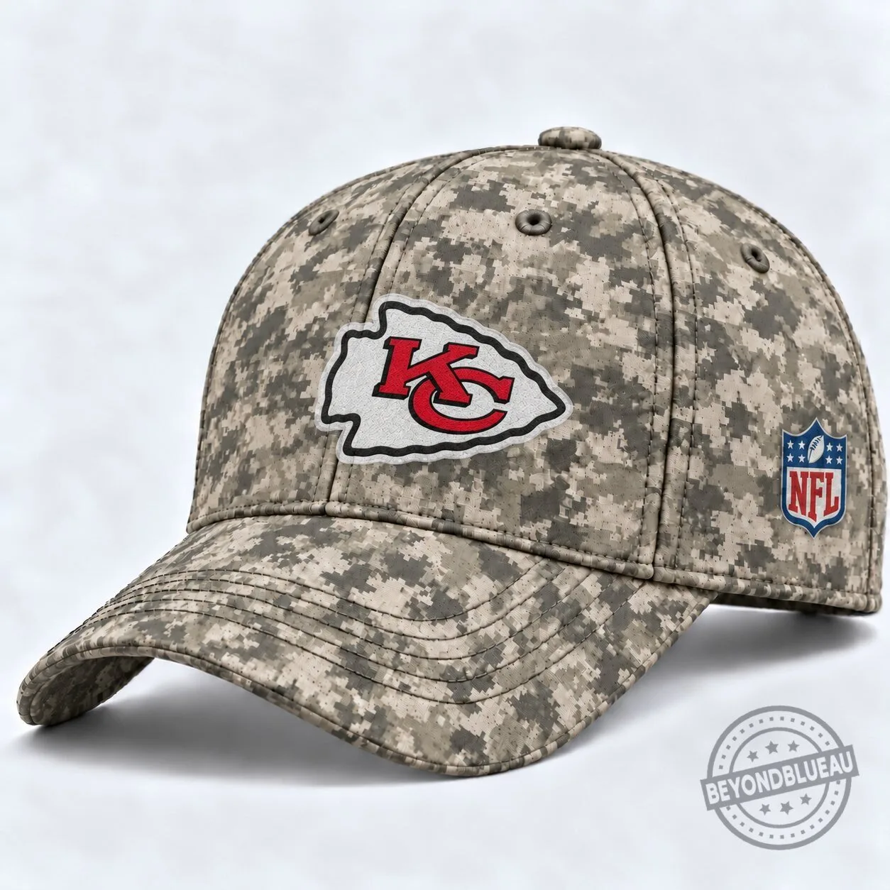 Kansas City Chiefs Desert Camouflage National Football League Adjustable Cap Hat