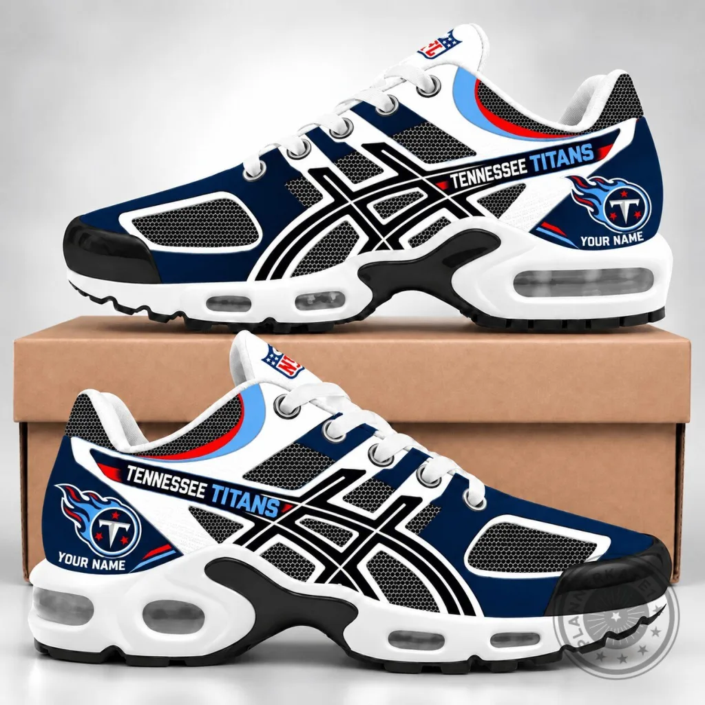 Tennessee Titans NFL Personalized Blue Air Max Plus Style Running Shoes Tennessee Titans NFL Personalized Blue Air Max Plus Style Running Shoes