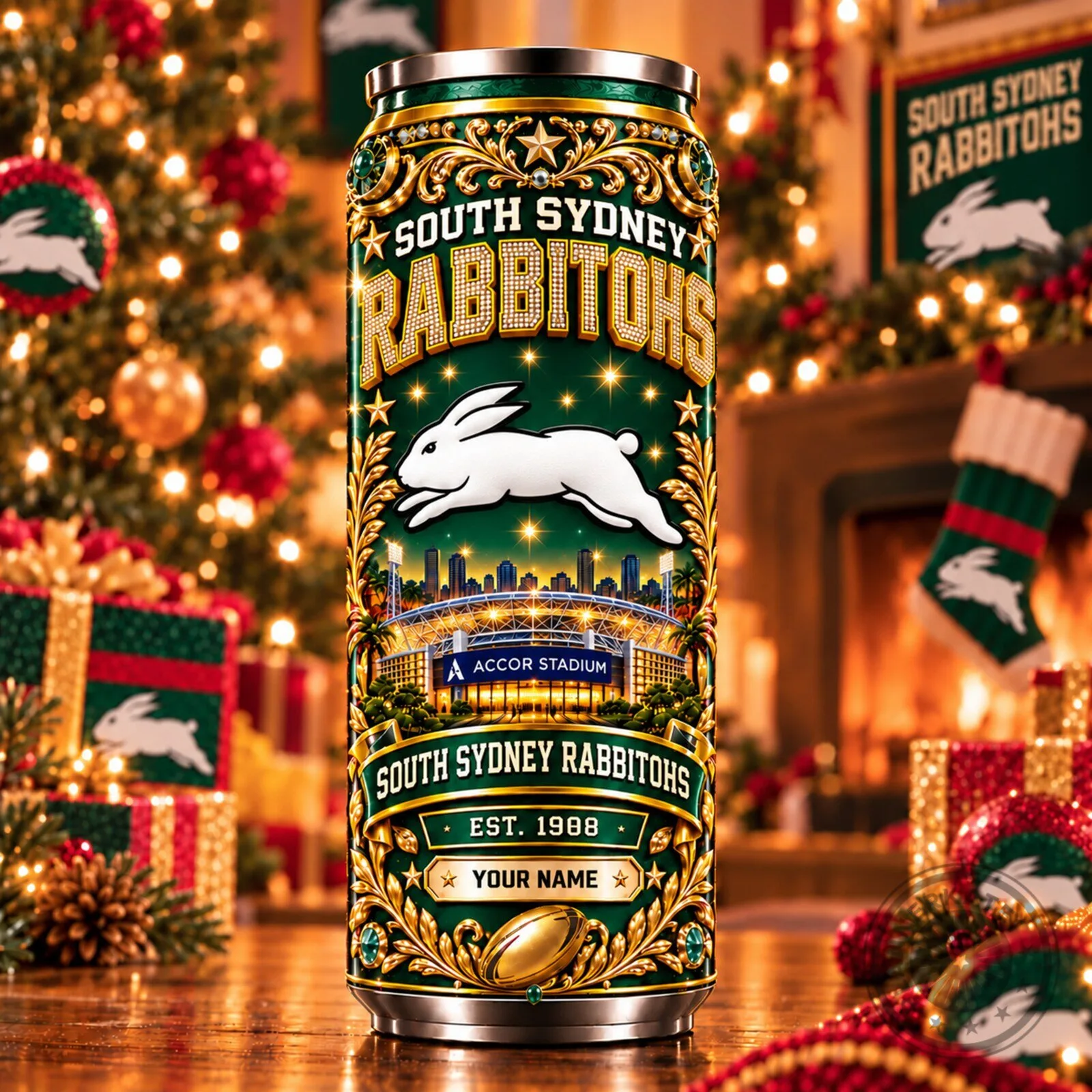South Sydney Rabbitohs National Rugby League Personalized Can Tumbler