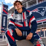 New England Patriots NFL Football Waffle Hoodie Sweatpants Set | Apparel