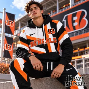 Cincinnati Bengals NFL Football Waffle Hoodie Sweatpants Set | Apparel