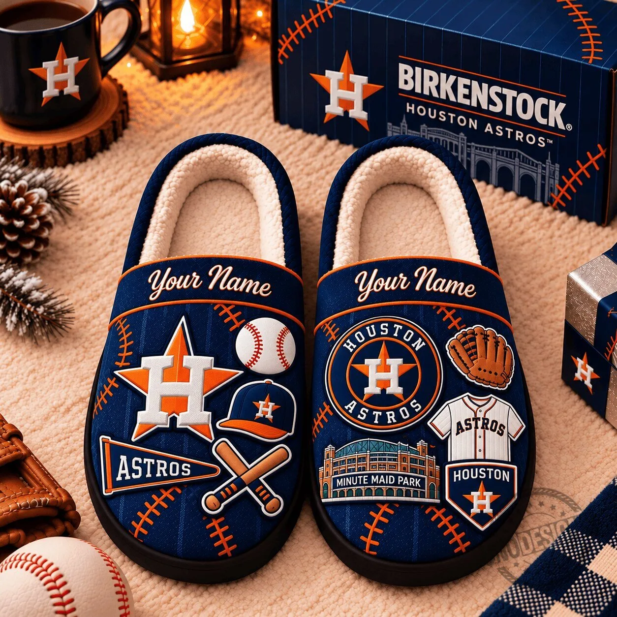 Houston Astros Personalized Baseball Team Logo Slippers 1 Houston Astros Personalized Baseball Team Logo Slippers
