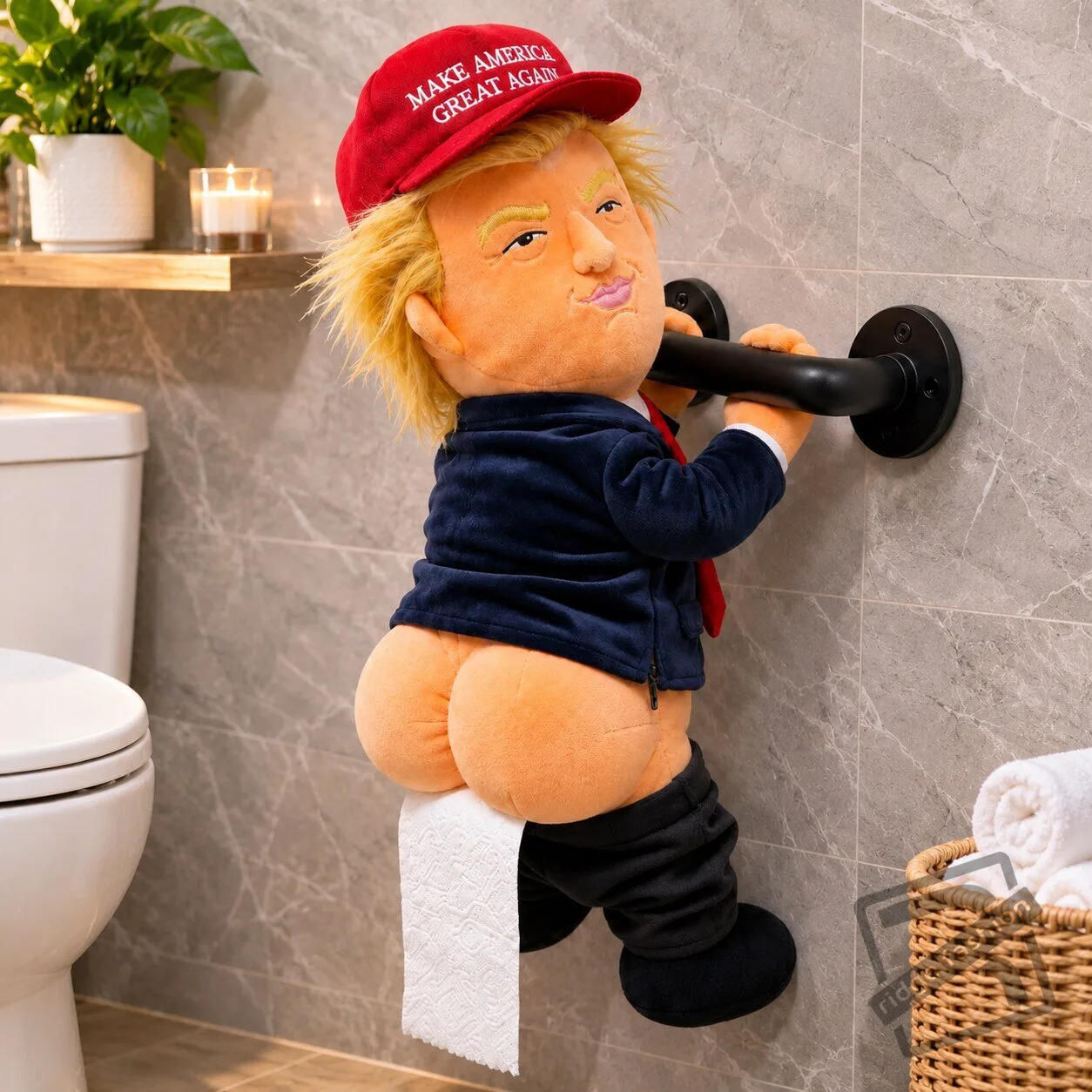 Donald Trump Toilet Paper Holder Plush 7 Donald Trump Toilet Paper Holder Plush product view