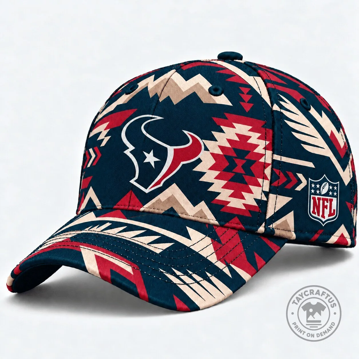 Houston Texans NFL Aztec Pattern Baseball Cap Hat 1 Houston Texans NFL Aztec Pattern Baseball Cap Hat