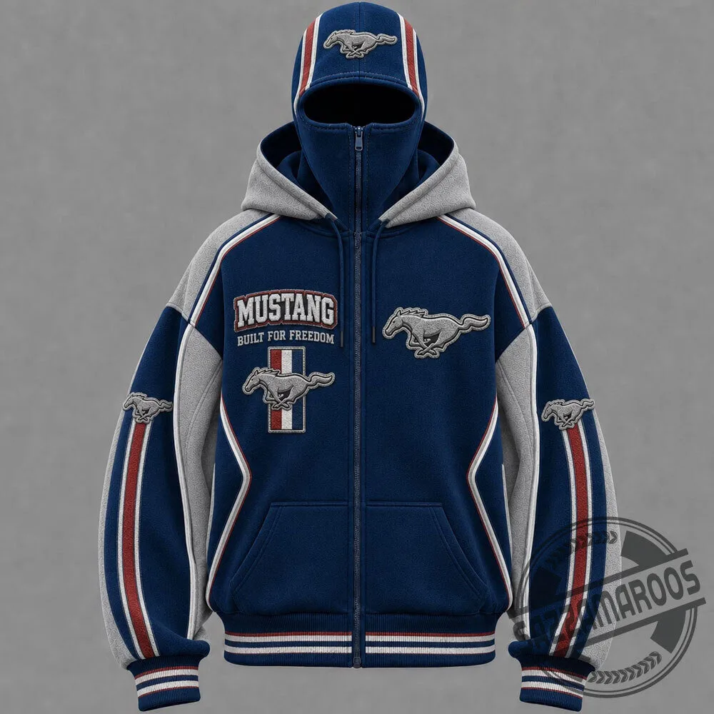 Ford Mustang Balaclava Zip Up Hoodie 4 Ford Mustang Balaclava Zip Up Hoodie