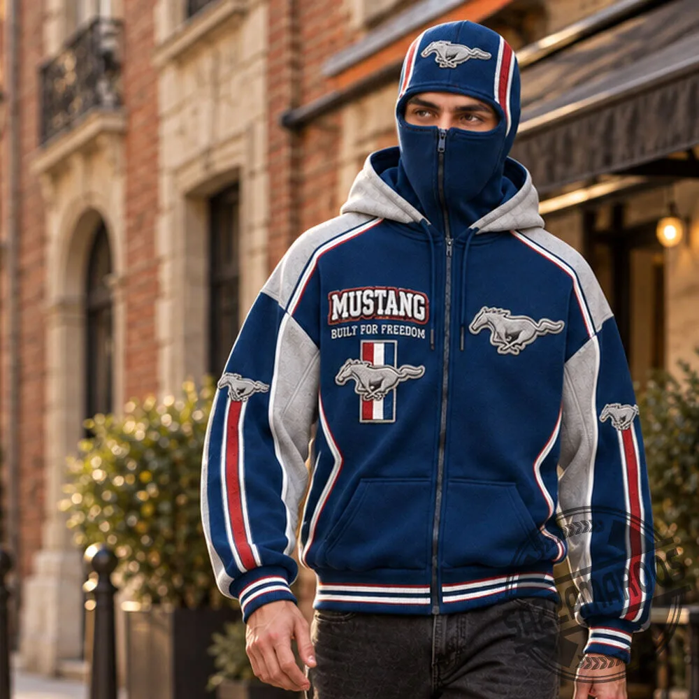 Ford Mustang Balaclava Zip Up Hoodie 5 Ford Mustang Balaclava Zip Up Hoodie