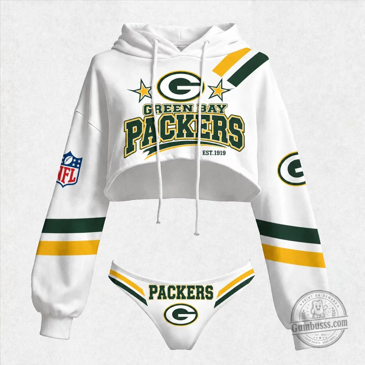 Green Bay Packers National Football League Women's Cropped Hoodie