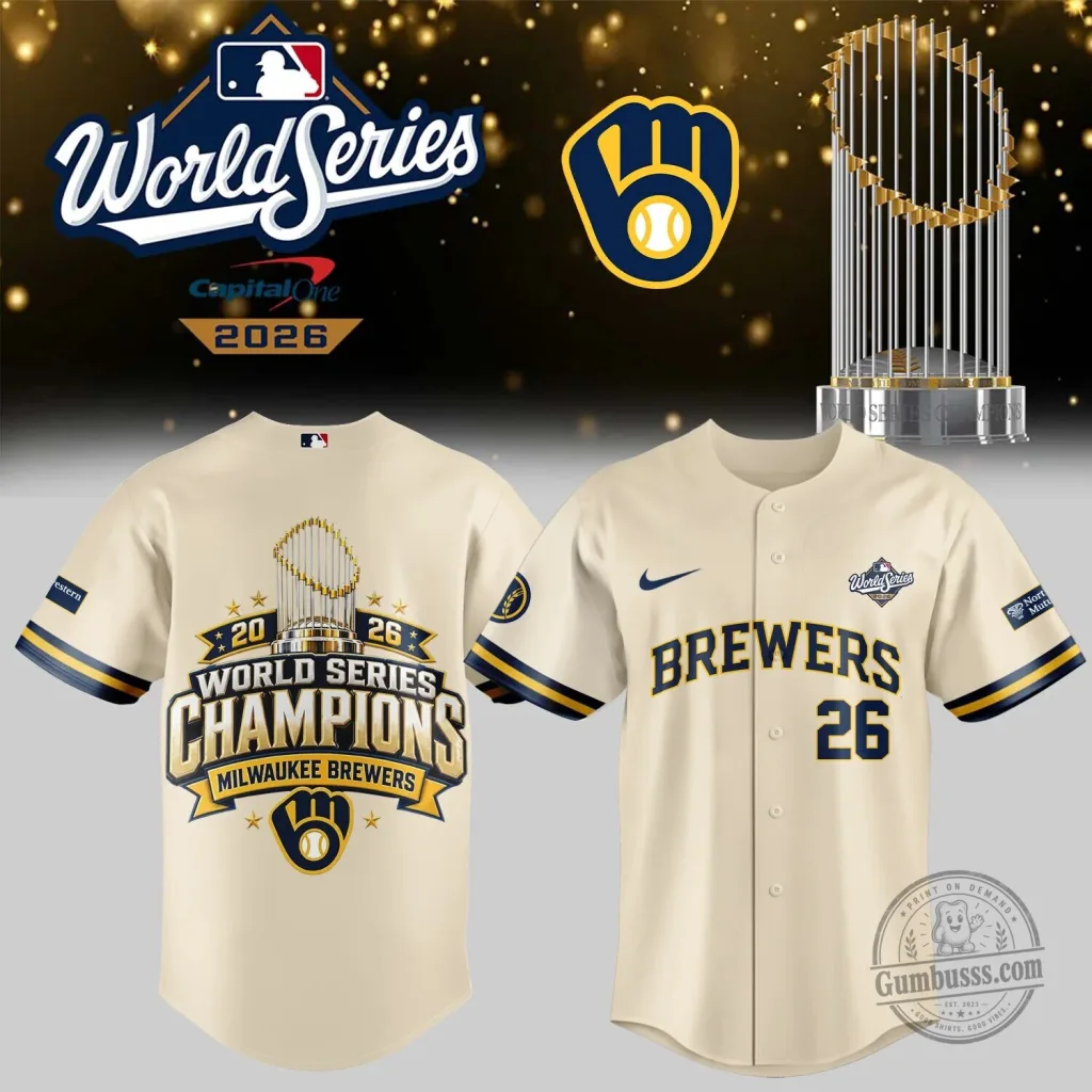 Milwaukee Brewers Baseball Jersey Celebrating 2026 World Series Championship Milwaukee Brewers Baseball Jersey Celebrating 2026 World Series Championship