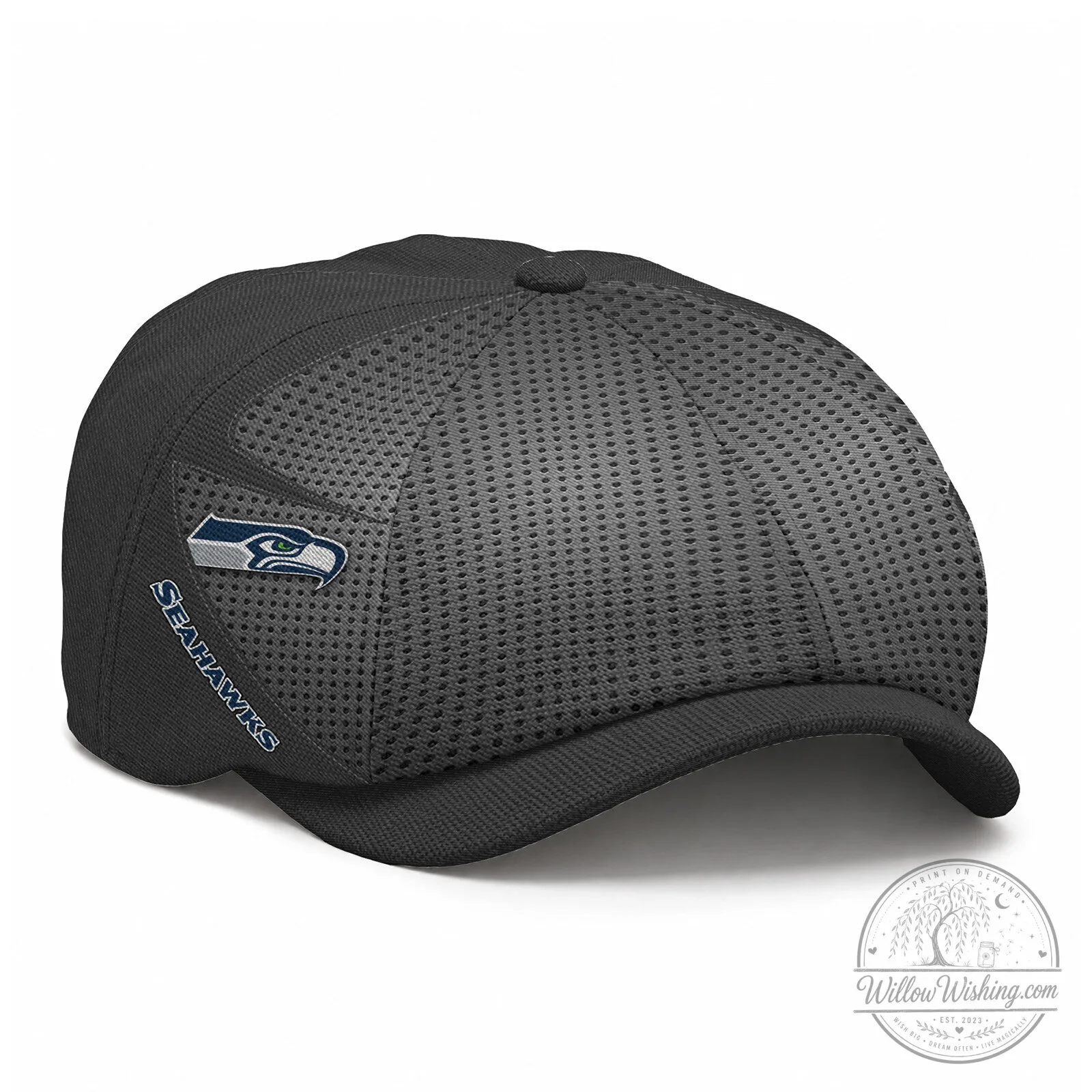 Seattle Seahawks NFL Custom Name Newsboy Cap for Football Fans 7 Seattle Seahawks NFL Custom Name Newsboy Cap for Football Fans