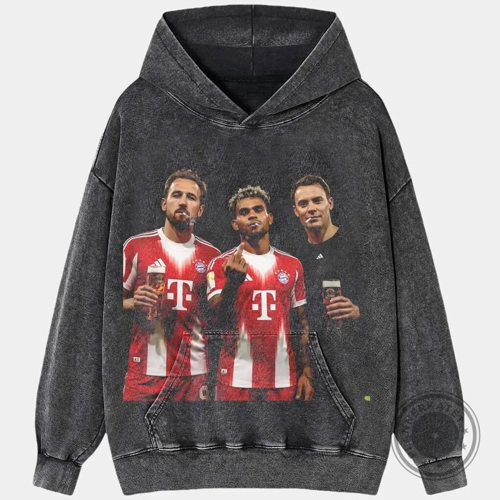 Harry Kane Manuel Neuer Luis Diaz Bayern Munich Football Club T-Shirt 9 Harry Kane Manuel Neuer Luis Diaz Bayern Munich Football Club T-Shirt