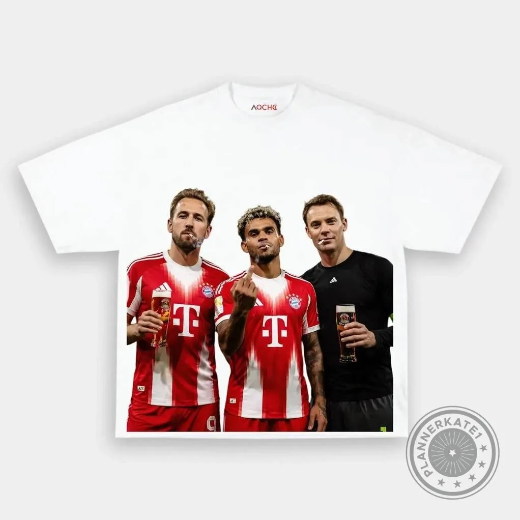 Harry Kane Manuel Neuer Luis Diaz Bayern Munich Football Club T-Shirt 10 Harry Kane Manuel Neuer Luis Diaz Bayern Munich Football Club T-Shirt