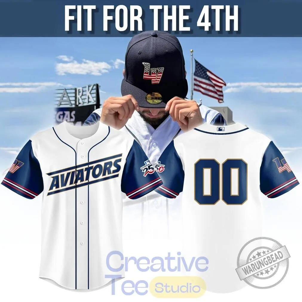 Las Vegas Aviators 4th of July America 250 Baseball Jersey