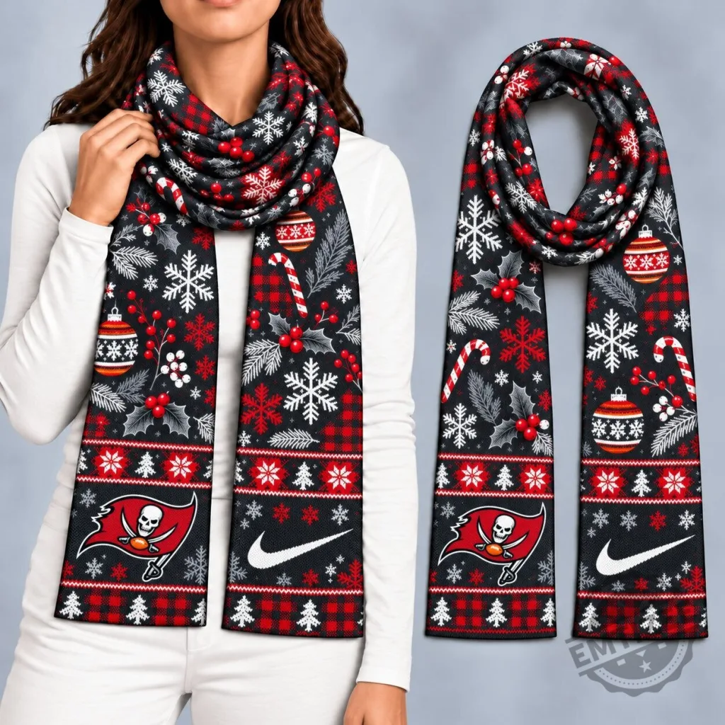 Tampa Bay Buccaneers Christmas Game Day Scarf Tampa Bay Buccaneers Christmas Game Day Scarf