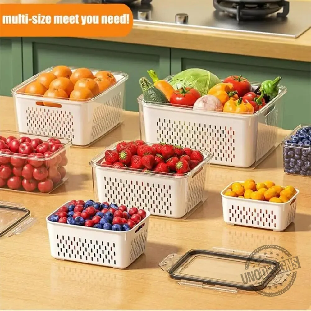 4 in 1 Food Storage Container Set with Lid and Strainer for Fridge Organization 16 4 in 1 Food Storage Container Set with Lid and Strainer for Fridge Organization