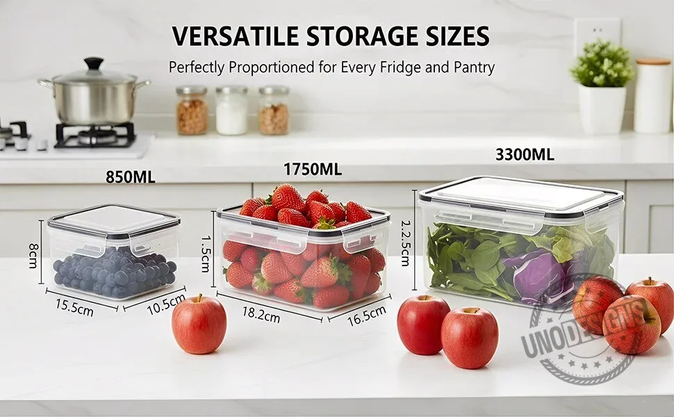 4 in 1 Food Storage Container Set with Lid and Strainer for Fridge Organization 25 4 in 1 Food Storage Container Set with Lid and Strainer for Fridge Organization