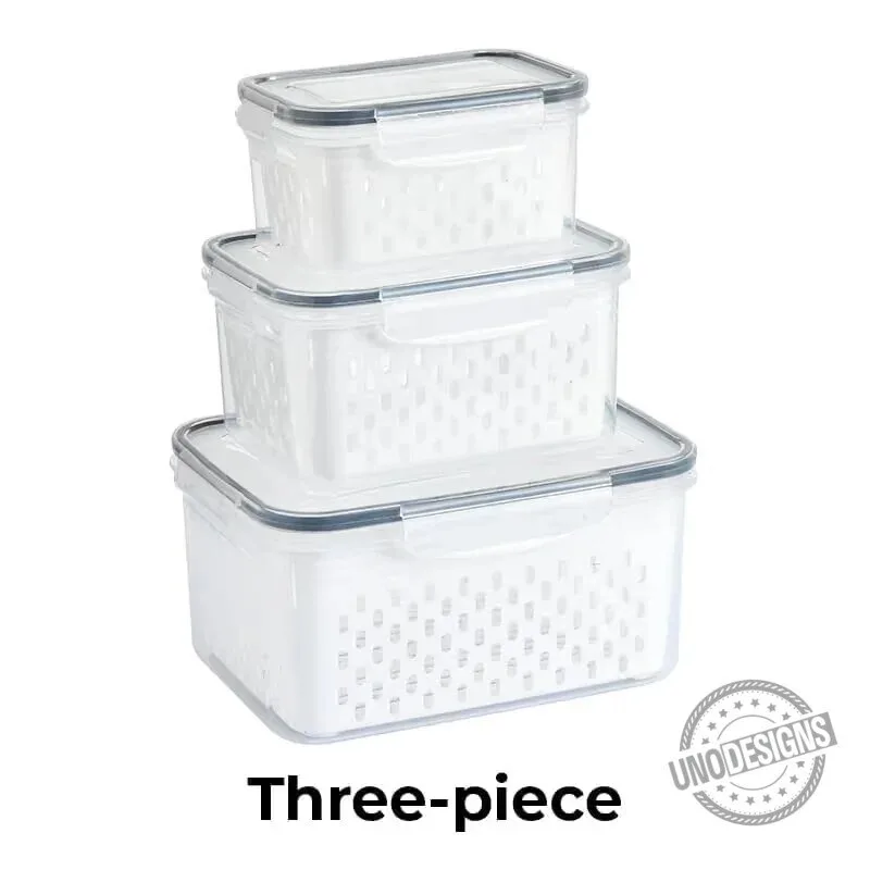 4 in 1 Food Storage Container Set with Lid and Strainer for Fridge Organization 28 4 in 1 Food Storage Container Set with Lid and Strainer for Fridge Organization