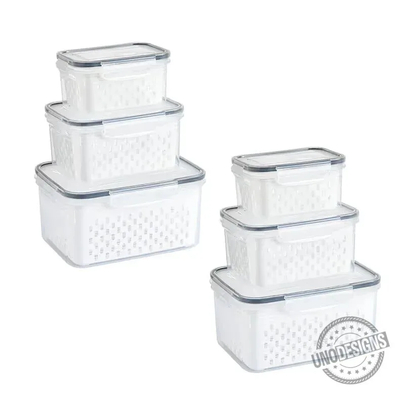 4 in 1 Food Storage Container Set with Lid and Strainer for Fridge Organization 29 4 in 1 Food Storage Container Set with Lid and Strainer for Fridge Organization