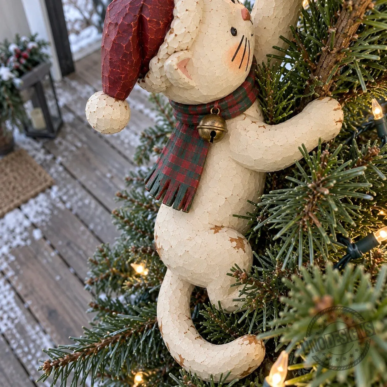 Christmas Cat Tree Topper with Lighted Star for Festive Holiday Decor 32 Christmas Cat Tree Topper with Lighted Star for Festive Holiday Decor