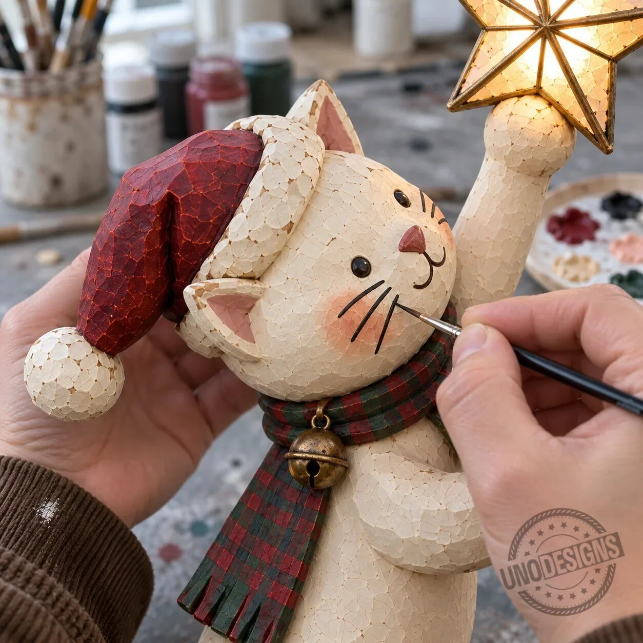 Christmas Cat Tree Topper with Lighted Star for Festive Holiday Decor 33 Christmas Cat Tree Topper with Lighted Star for Festive Holiday Decor
