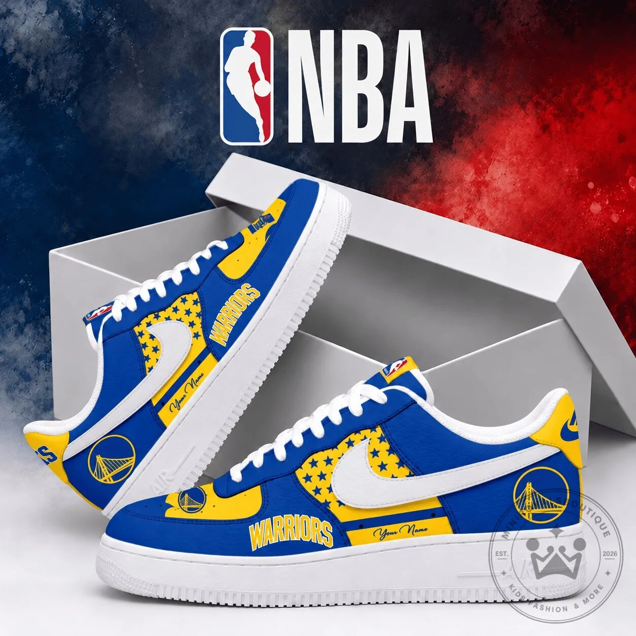 Golden State Warriors Personalized NBA Basketball Team Low Top Shoes