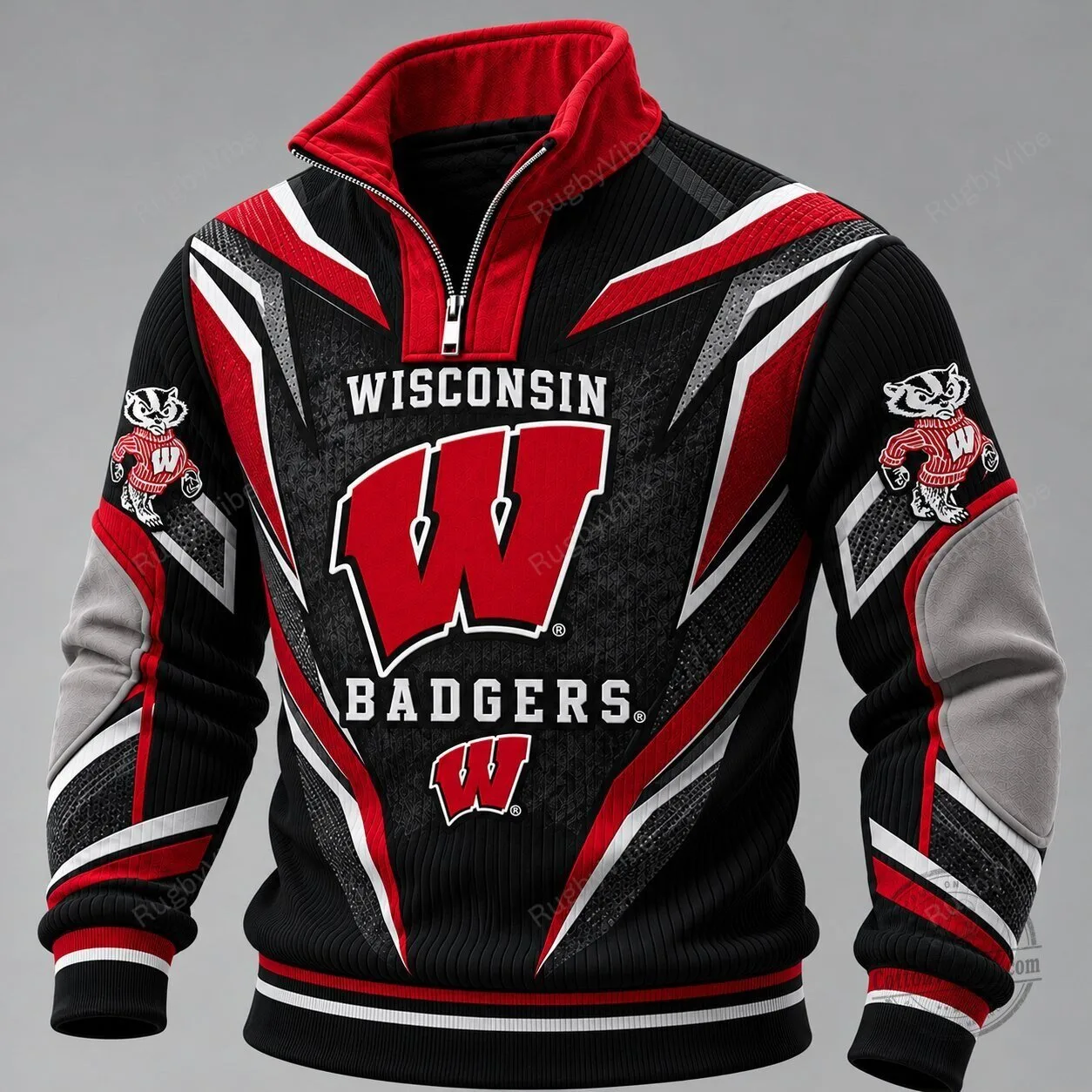 Wisconsin Badgers Quarter Zip Pullover Sweatshirt
