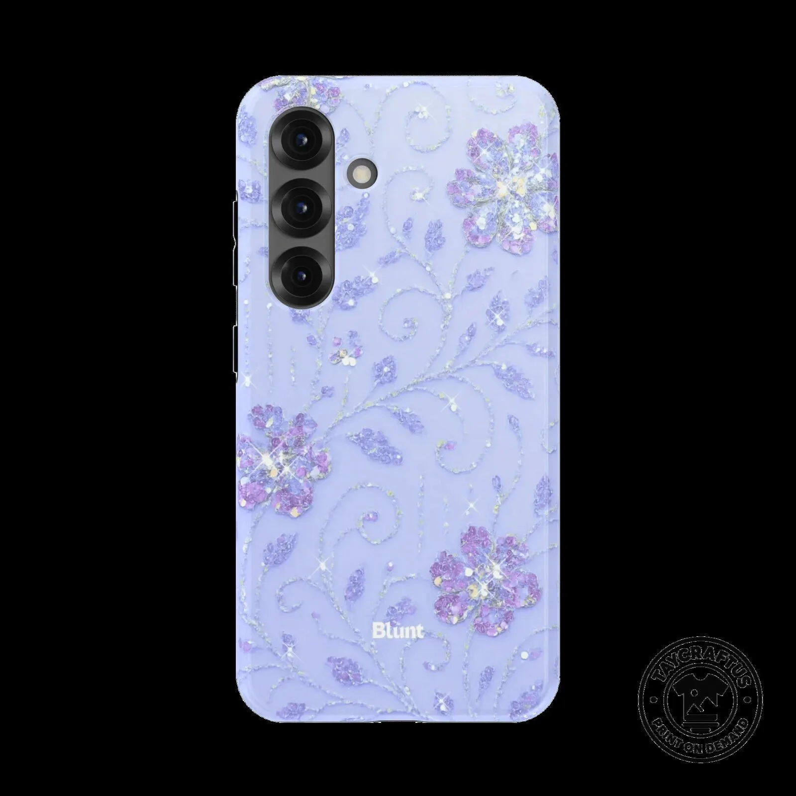 Lilac Amalfi Glitter Floral Samsung Galaxy Phone Case