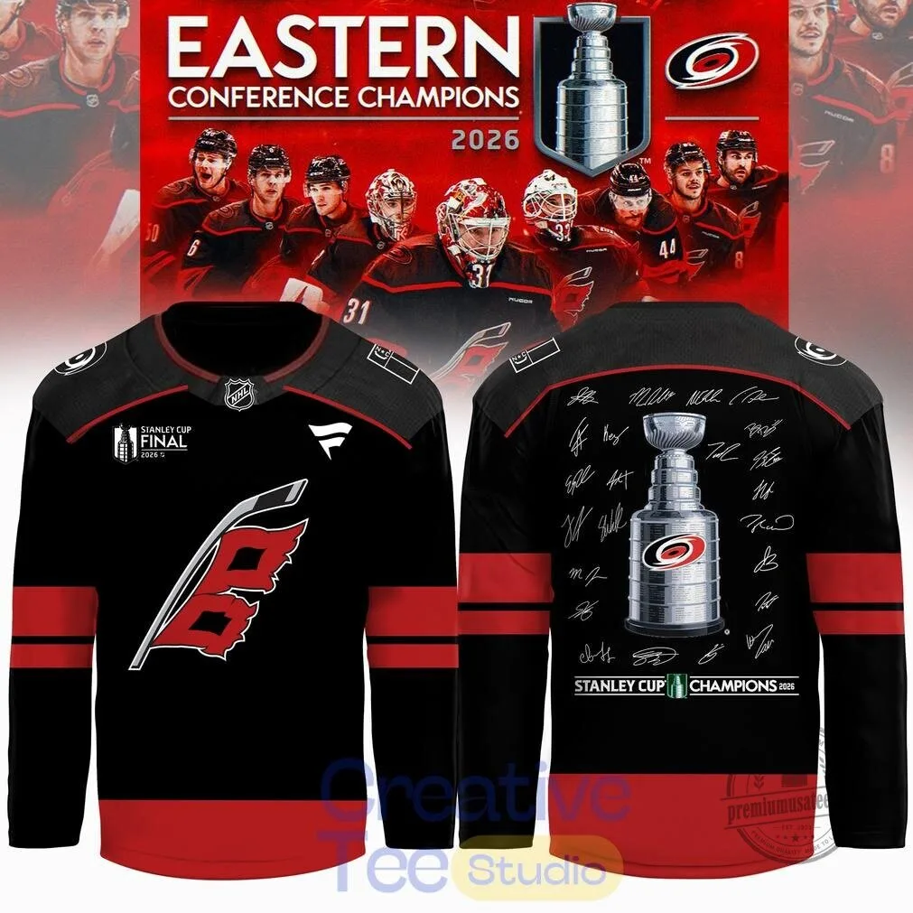 Carolina Hurricanes 2026 Stanley Cup Champions White Hockey Jersey 3 Carolina Hurricanes 2026 Stanley Cup Champions White Hockey Jersey
