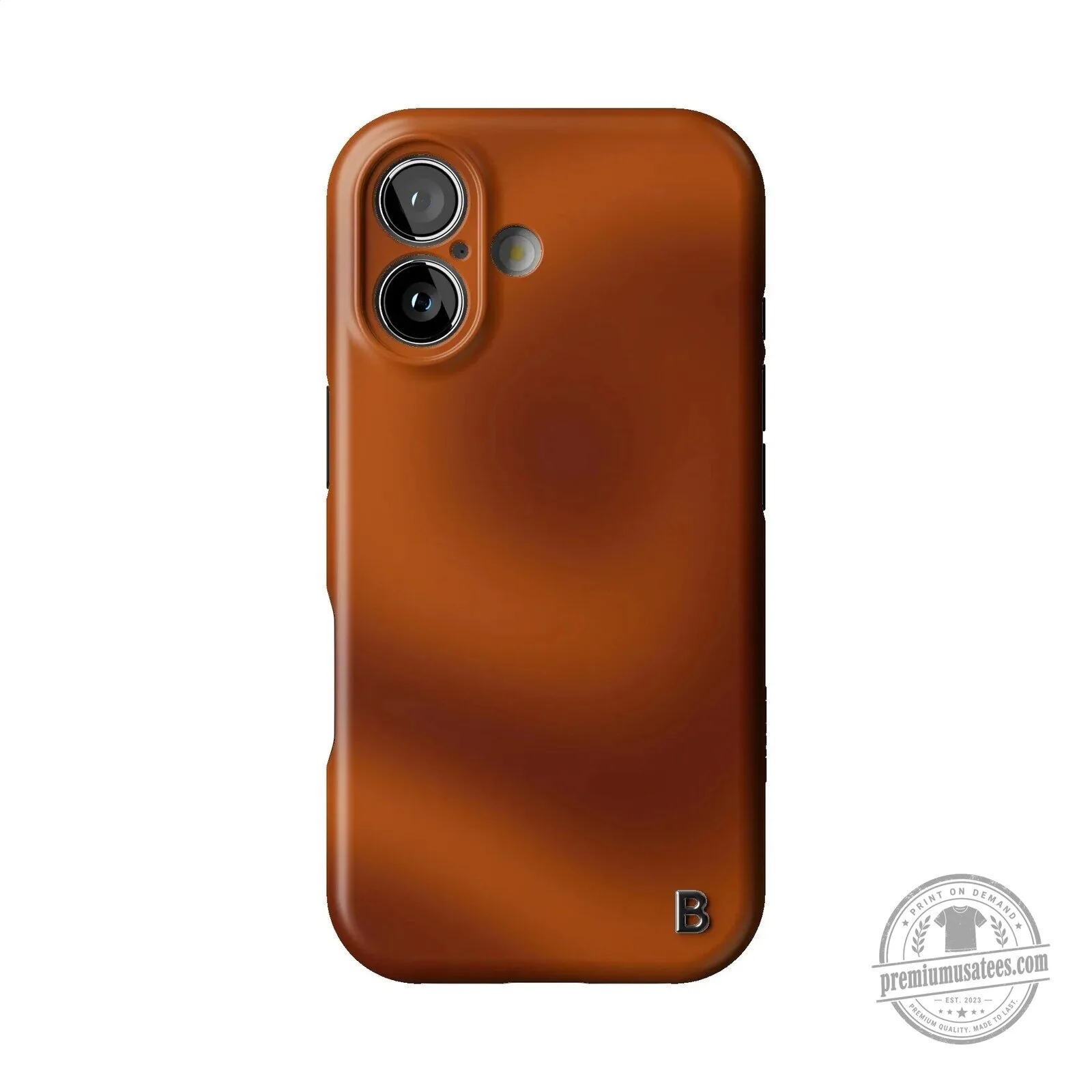 Cinnamon Statement Brown Leather Texture Protective Phone Case