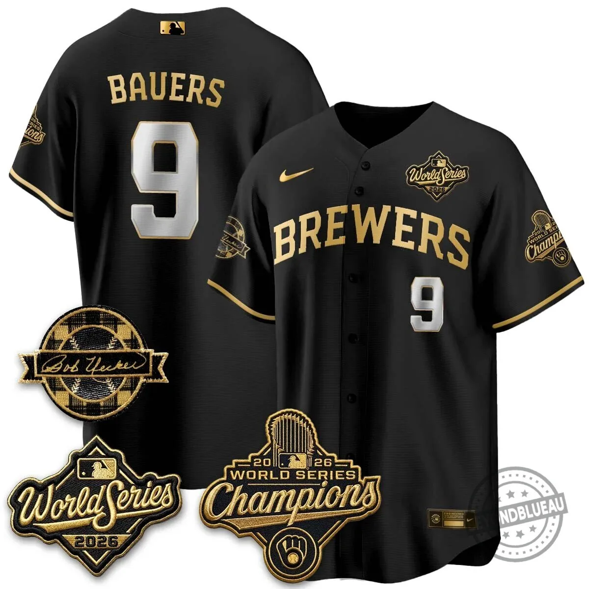 Milwaukee Brewers Bob Uecker 2026 World Series Champions Stitched Baseball Jersey 85 Milwaukee Brewers Bob Uecker 2026 World Series Champions Stitched Baseball Jersey