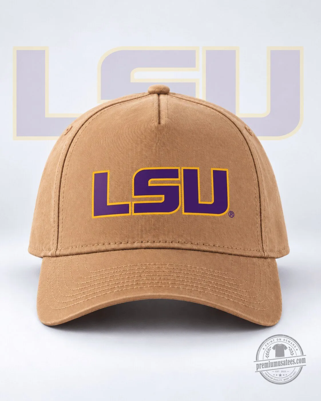 LSU Tigers Premium Retro Campus Edition Adjustable Baseball Cap Hat