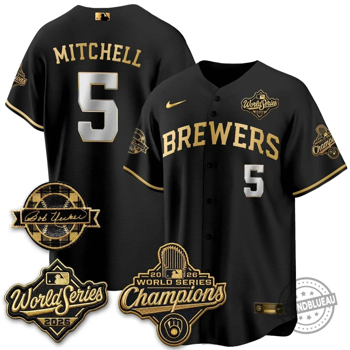 Milwaukee Brewers Bob Uecker 2026 World Series Champions Stitched Baseball Jersey 88 Milwaukee Brewers Bob Uecker 2026 World Series Champions Stitched Baseball Jersey
