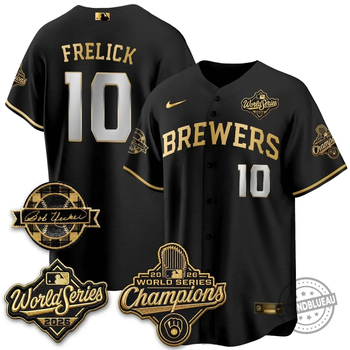Milwaukee Brewers Bob Uecker 2026 World Series Champions Stitched Baseball Jersey 93 Milwaukee Brewers Bob Uecker 2026 World Series Champions Stitched Baseball Jersey