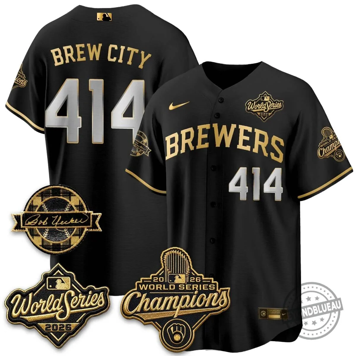 Milwaukee Brewers Bob Uecker 2026 World Series Champions Stitched Baseball Jersey 97 Milwaukee Brewers Bob Uecker 2026 World Series Champions Stitched Baseball Jersey