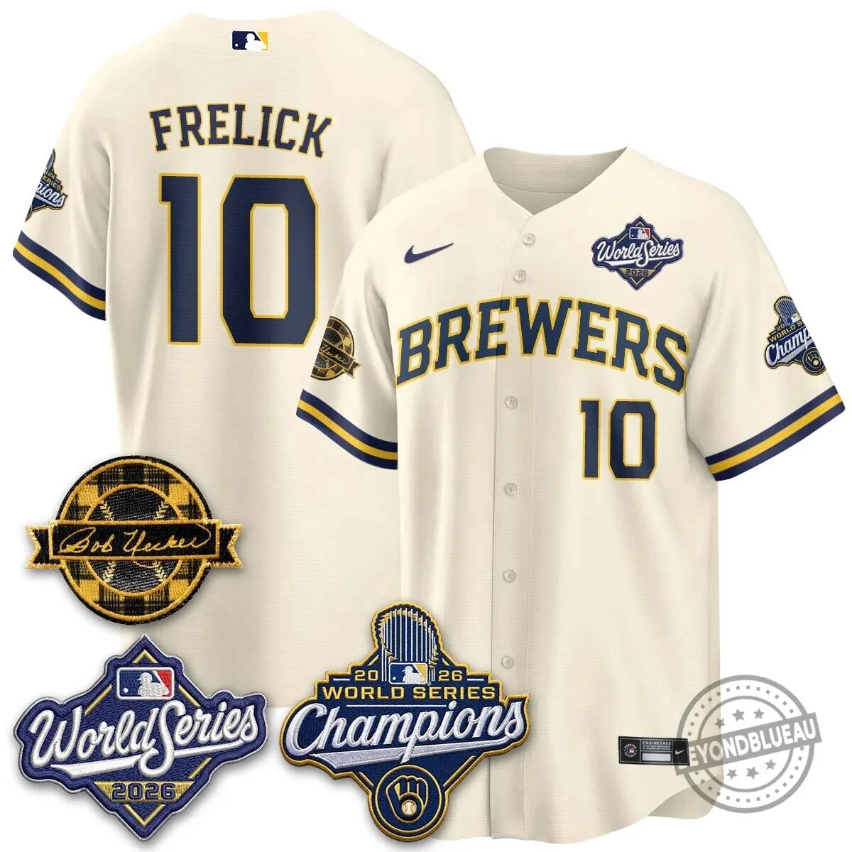 Milwaukee Brewers Bob Uecker 2026 World Series Champions Stitched Baseball Jersey 121 Milwaukee Brewers Bob Uecker 2026 World Series Champions Stitched Baseball Jersey