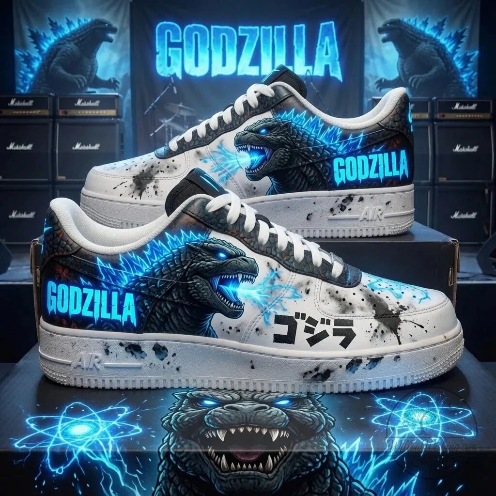 Godzilla Atomic Breath Low-Top Sneakers - King of the Monsters Shoes 5 Godzilla Atomic Breath Low-Top Sneakers - King of the Monsters Shoes