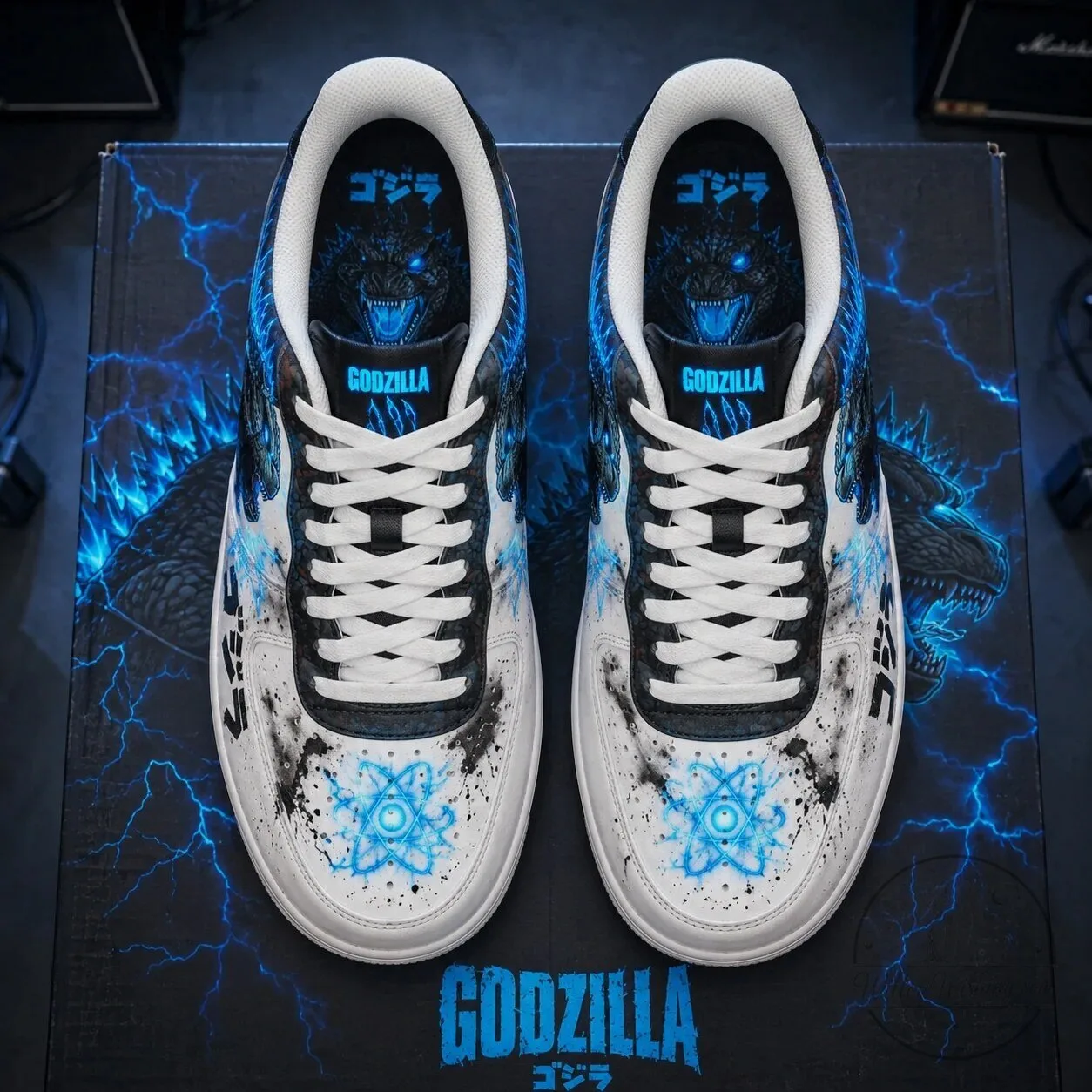 Godzilla Atomic Breath Low-Top Sneakers - King of the Monsters Shoes 6 Godzilla Atomic Breath Low-Top Sneakers - King of the Monsters Shoes
